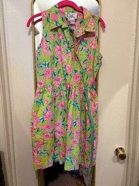 Lilly Pulitzer floral dress with self belt